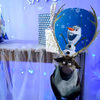 A cut-out of Olaf sitting on Sven to enhance the room decoration.