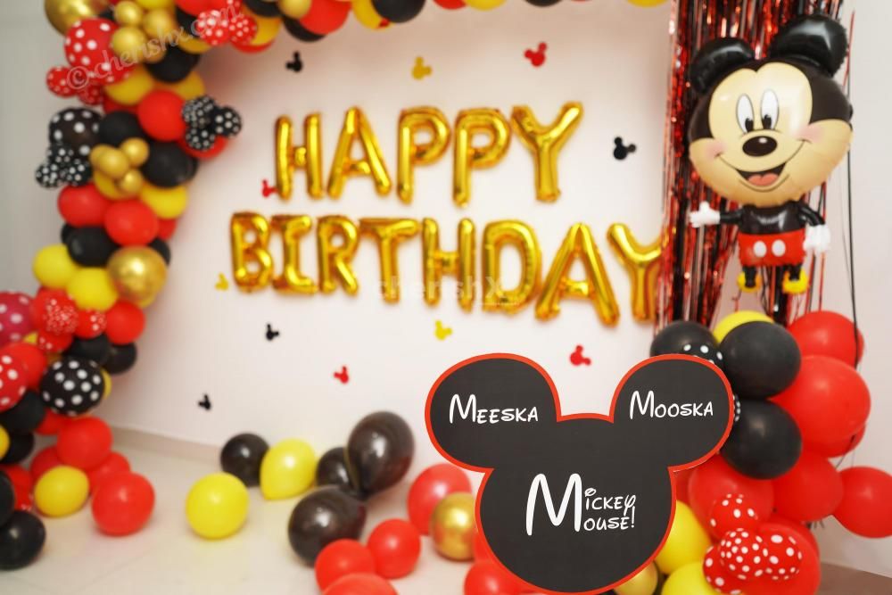 Book CherishX's Mickey Mouse Birthday Theme Decor and have a wonderful Birthday Party for your child!