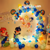 A beautiful Baby Shark Themed Balloon Room Decoration