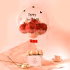 Express your warm feelings with CherishX's Rose Gold Balloon Bucket with White Roses!
