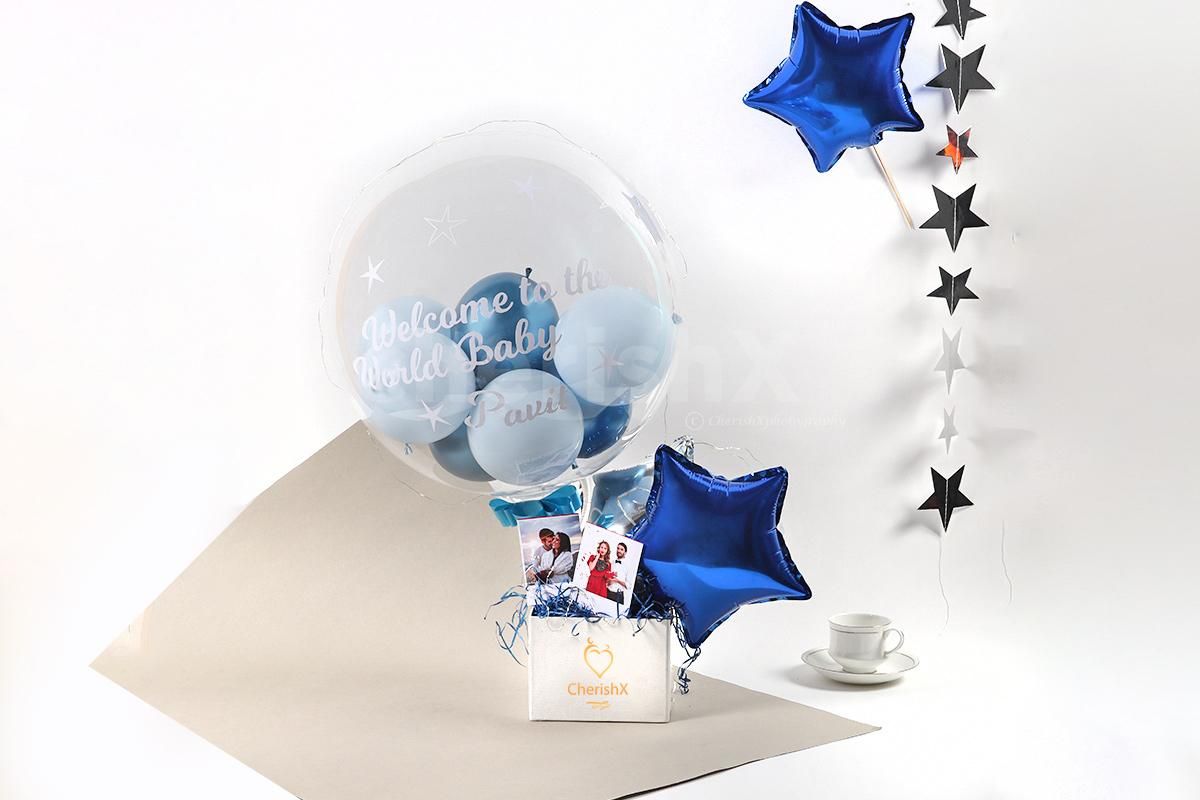Searching for a perfect gift to give on baby shower? Well, then this Blue Welcome Baby Bucket can be a good choice!