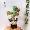 Send wishes with this extraordinary Gold & Green Balloon Bucket with Chocolates!