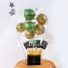 Startle your special one by gifting this beautiful Gold & Green Balloon Bucket with Chocolates!
