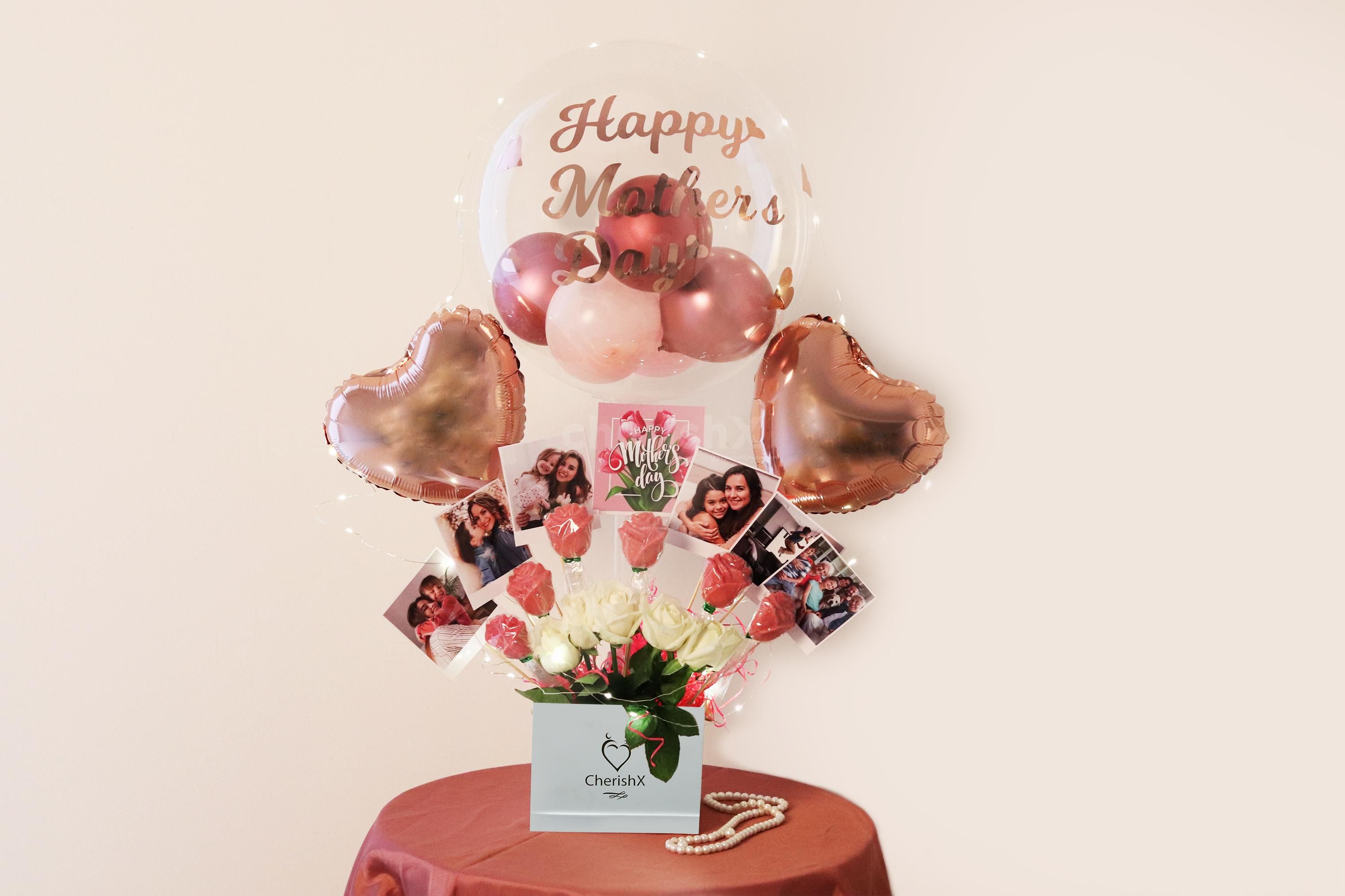 Wish your Mom on the occasion of Mother’s Day with CherishX's Rose Gold Mother's Day Bucket Gift!