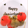 Send lovely wishes to your close ones with CherishX's Red & Gold Balloon Bucket!