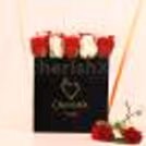 The beautiful looking bucket consists of a gold and red balloons inside one big bubble balloon to give a lovely look!