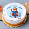Buy Online or Send a delicious "World's Coolest Mom"  Photo Cake anywhere in Delhi, Gurgaon, Noida, NCR, Bangalore, Jaipur as a Mother's Day Gift!