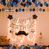 Blue & Silver Themed Birthday Decorations for Husband or Father