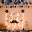Blue & Silver Themed Birthday Decorations for Husband or Father