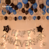 Book this attractive Blue & Silver Themed Anniversary Decor for an awesome celebration!