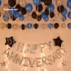 Book this attractive Blue & Silver Themed Anniversary Decor for an awesome celebration!