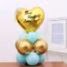 Happy Father's Day Message is also sticked to the heart-shaped Golden Foil Balloon.