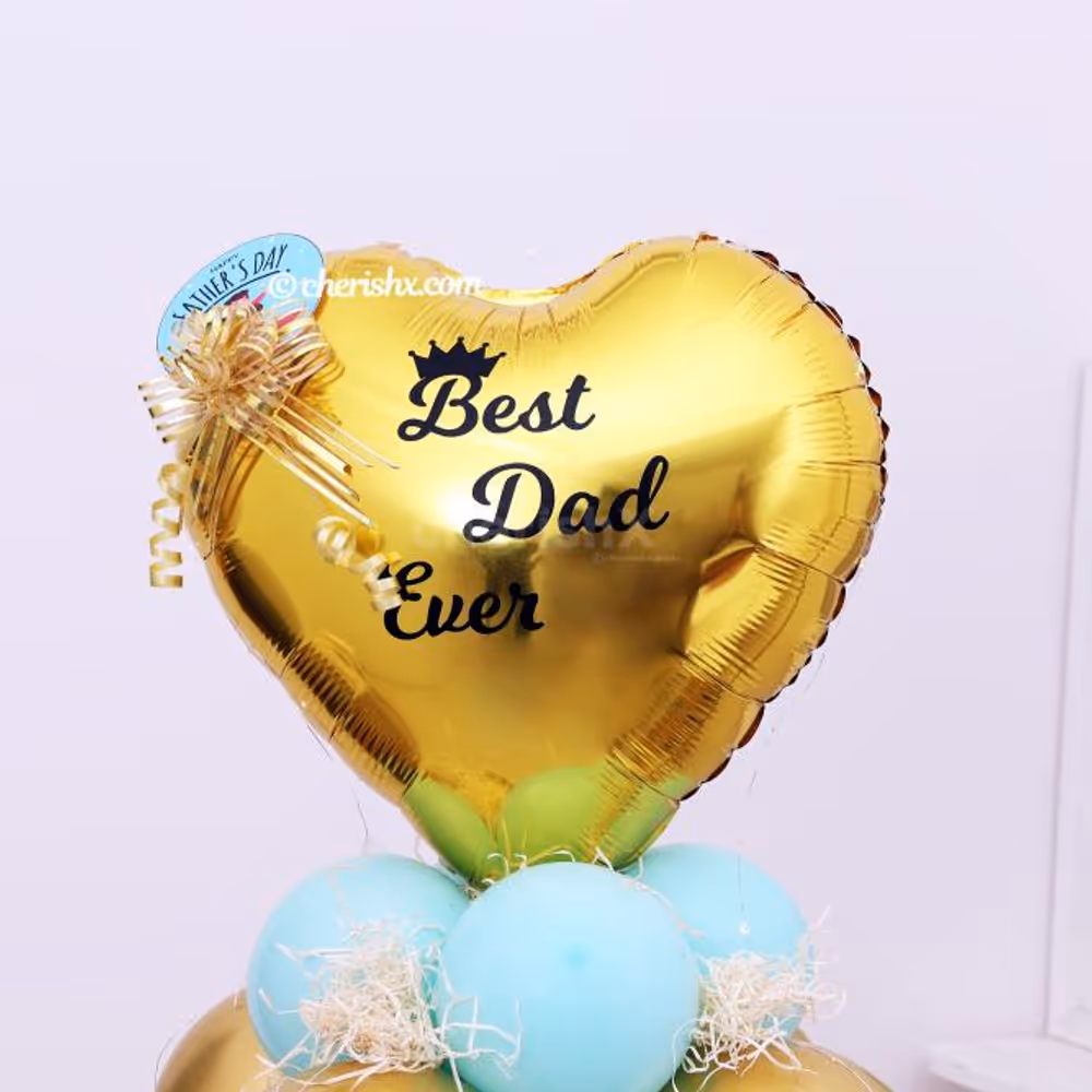 A customisable black vinyl message upto 25 character for e.g best dad ever, on the Balloon Bunch by CherishX.
