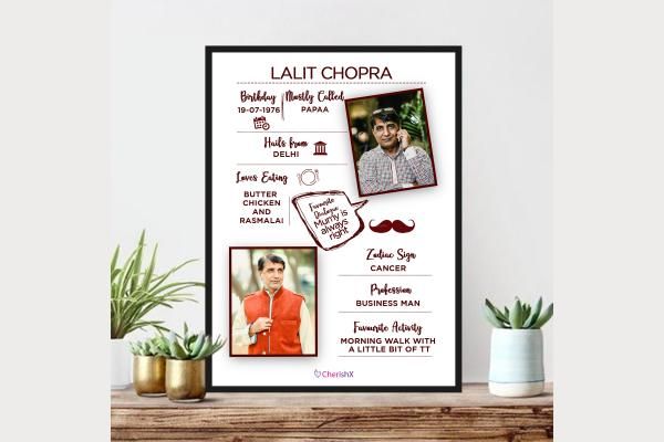 Tell all about your father in this beautiful Frame offered by CherishX!