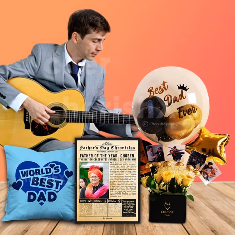 A hamper that has all the amazing father's day gifts.