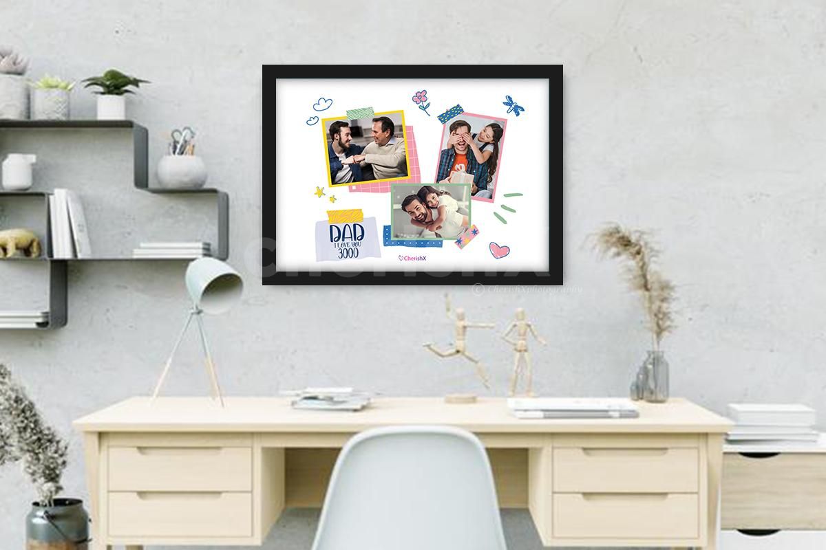 A synthetic wooden Father's day frame for your dad.