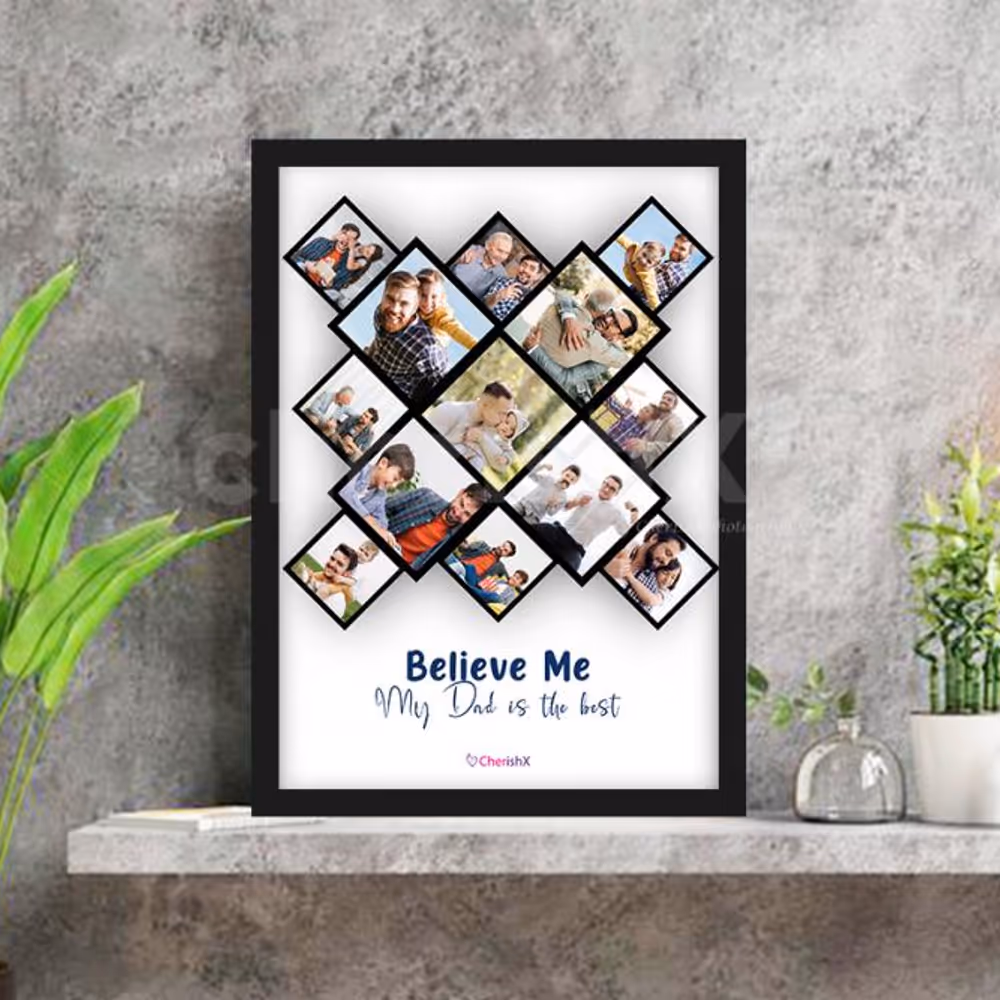 A beautifully curated frame to gift on father's day!