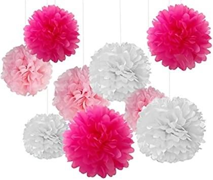 Add paper pom poms