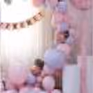 Loaded with Roe Gold balloons and silver foil balloons, this decor is likely to touch the hearts of your guests!