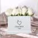 White Roses with Bubble Balloon Bucket delivered for Anniversary or Birthday Gift in Bangalore