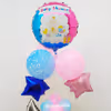 Book a pretty baby shower decorative balloon bouquet for the corner of your room or hall.