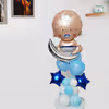 Send your blessings for the newborn baby boy by gifting welcome baby boy balloon stand.