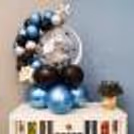 A Raksha Bandhan message attached with the Balloon Bouquet