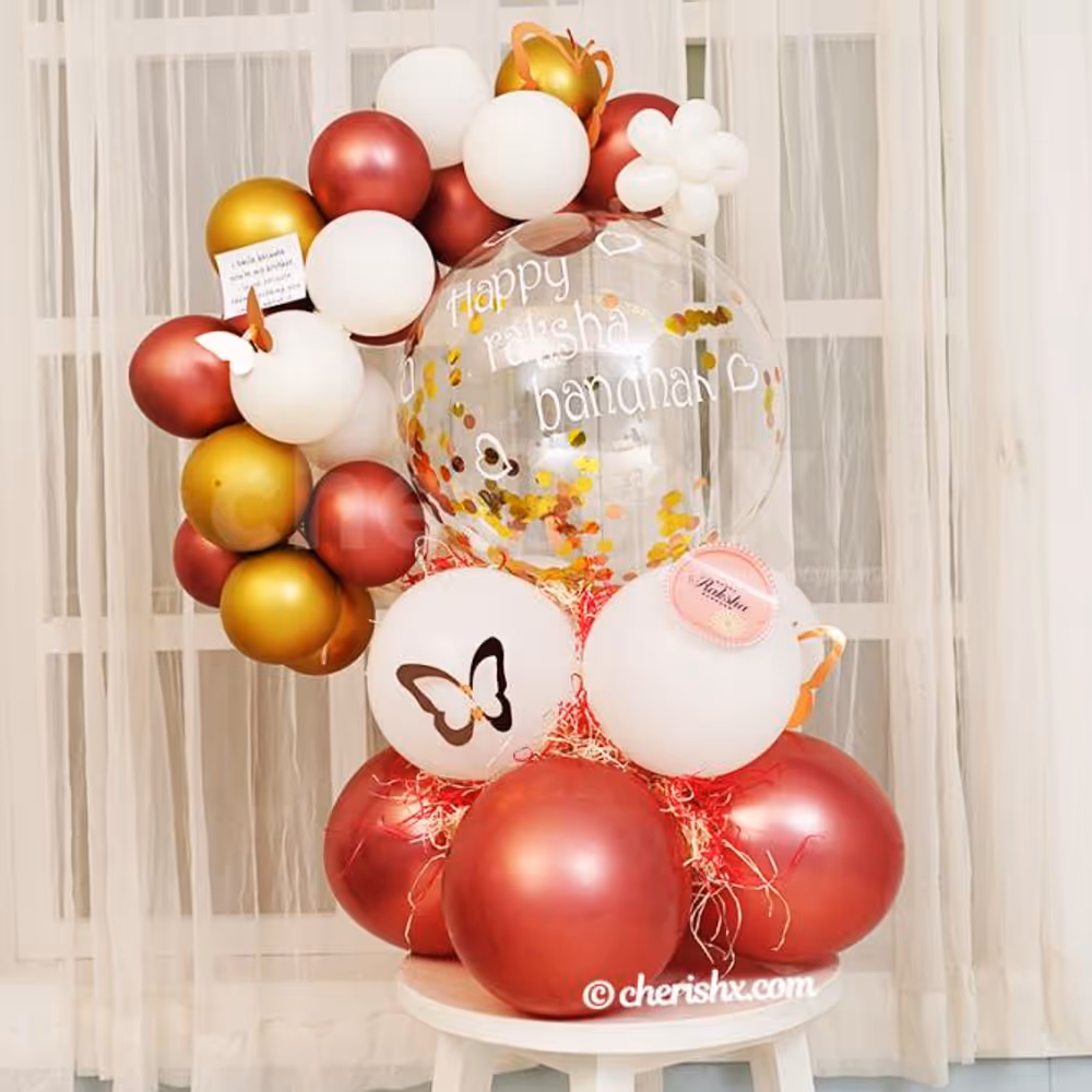 A beautiful Raksha Bandhan Balloon Bouquet Gift.