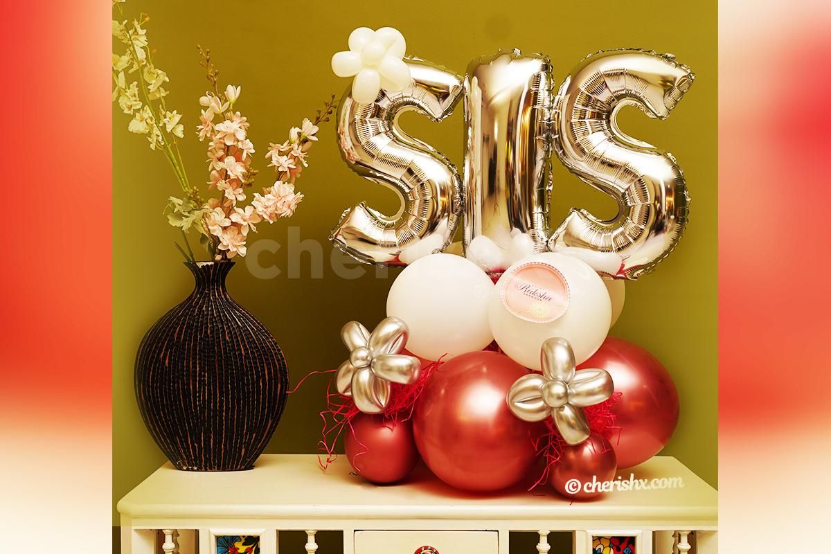 Get a Raksha Bandhan Message with the balloon Bouquet.