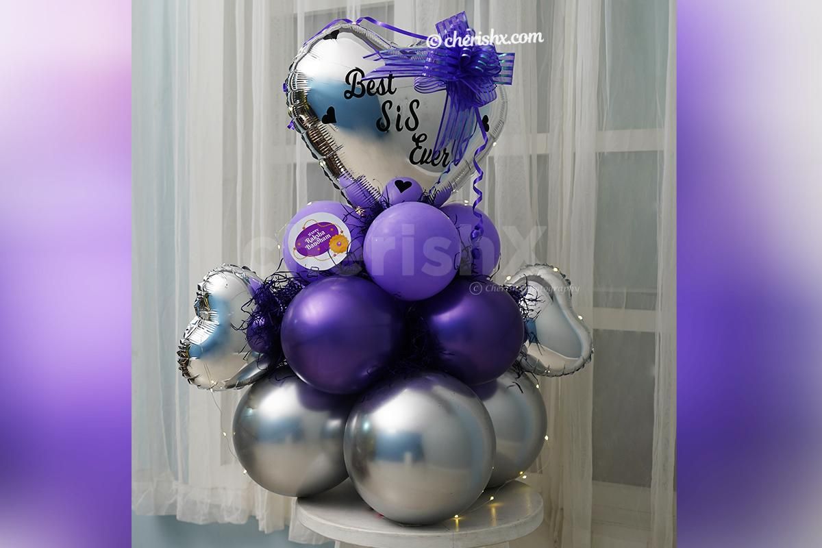 Make your Raksha Bandhan celebrations beautiful by adding these elegant Best SIS Lavender Balloon Bouquet