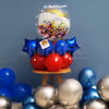 You can surprise your little siblings with this cute Superhero balloon bouquet.