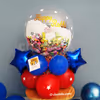 A Rakhi Message attached with CherishX's Superhero Rakhi Balloon Bouquet.