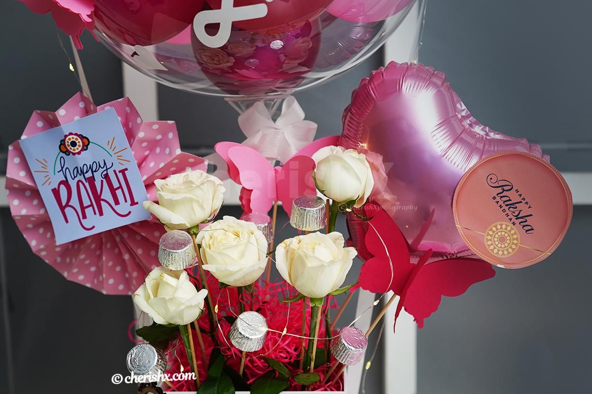 White Roses and Silver cup-shaped chocolates