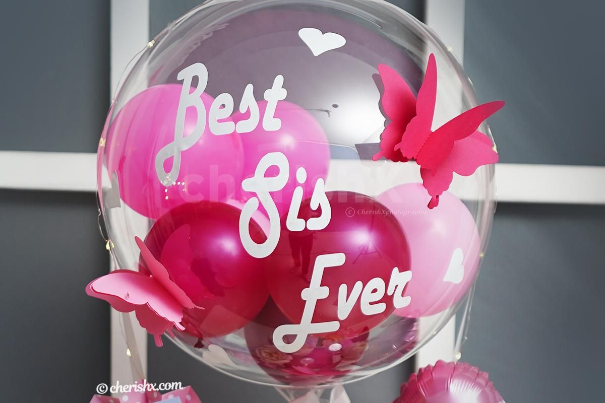 A closer look of the Pink Balloon Bouquet by CherishX.