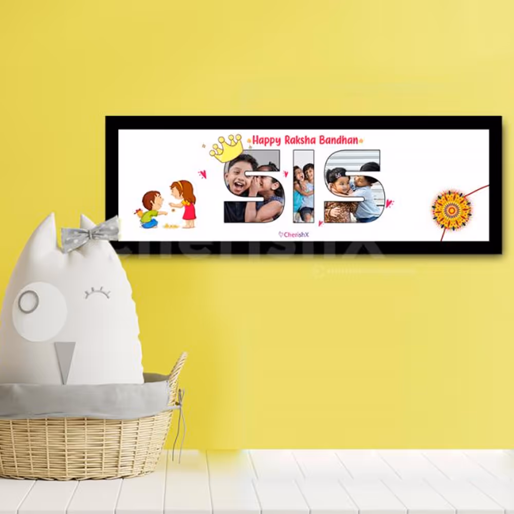 The combo has two frames made up of pictures- BRO & SIS