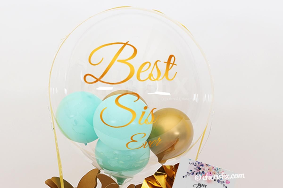 Book CherishX's Green & White Sister Balloon Bucket and surprise her on Raksha Bandhan!