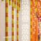 The view of the room when decorated with CherishX's Marigold Themed Fabric Decor