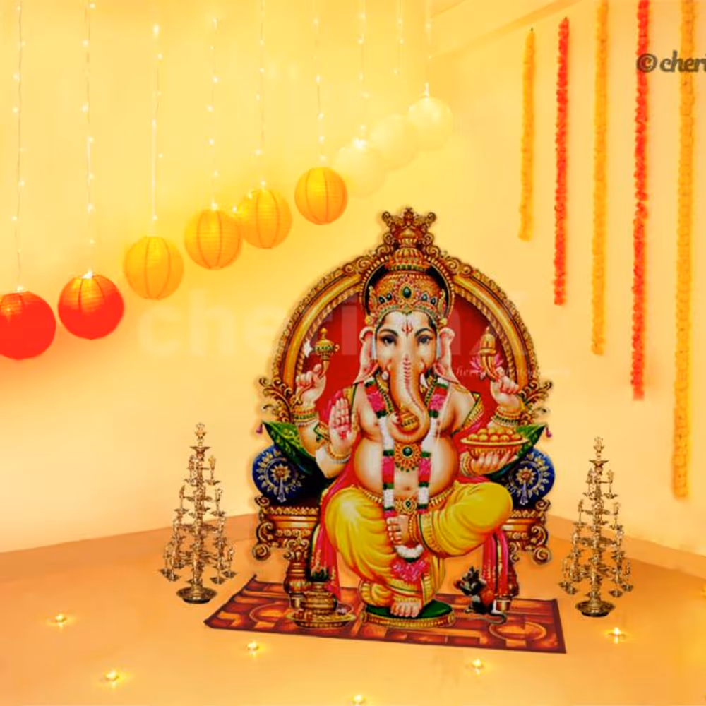 Ganesh Chaturthi Puja Decoration at Home