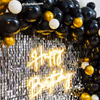 Make your birthday party awesome with CherishX's Premium Sequins Black and Gold Neon Decor