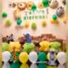 CherishX's Jungle Themed Birthday Decor includes wall and table decor with themed cut-outs.