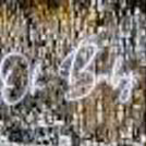 Click amazing snaps with a Sequins panel background Gold and Black Baby Shower Decor!