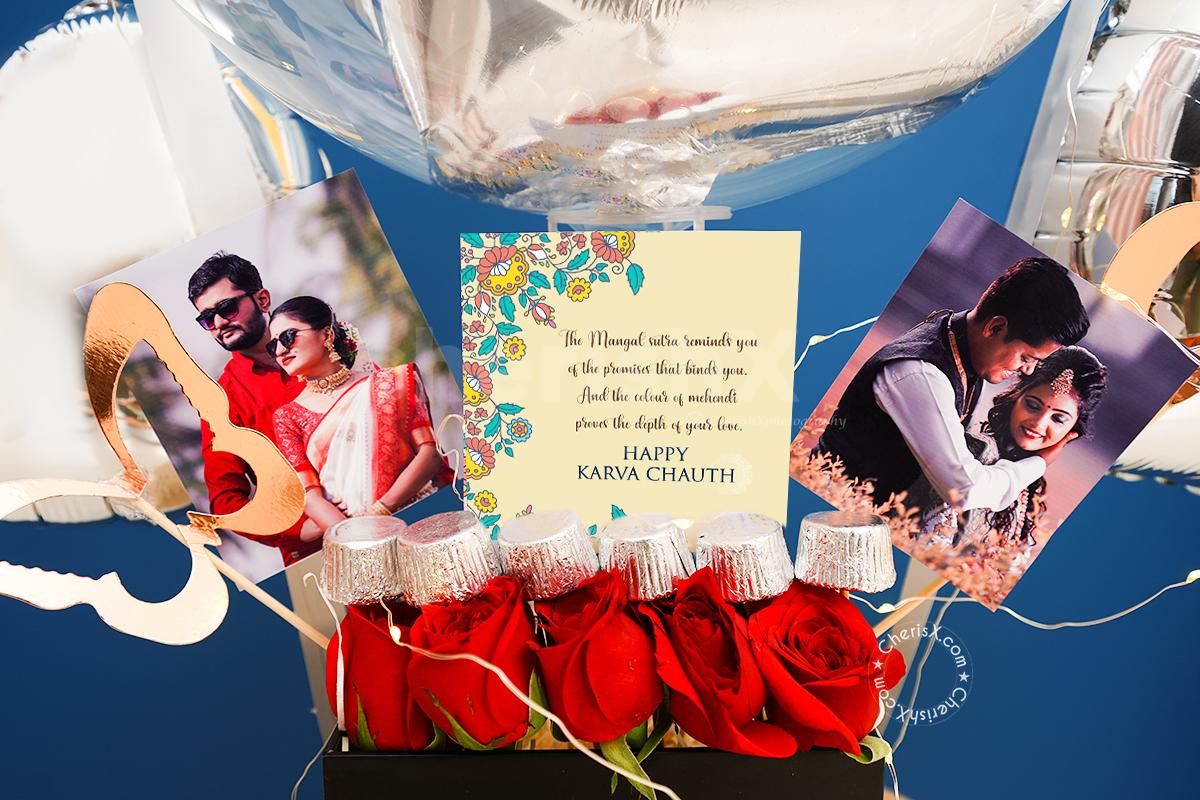 Make your partner, mother or mother-in-law feel special with CherishX's Red Rose Bucket with Initial Letter.