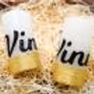 Two Candles with Customised Name to be included in the Couple Box for Karva Chauth!