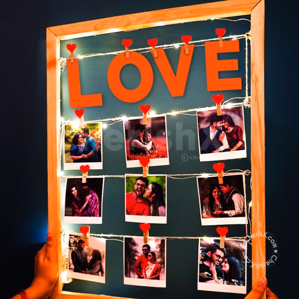 Surprise your special one with an amazing Love Memory String Photo Frame!