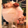 Rose Gold Balloon Arc made for the entrance, included in the Premium Rose Gold Balloon Decor.