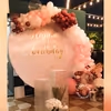 Rose Gold Balloon Arc made for the entrance, included in the Premium Rose Gold Balloon Decor.