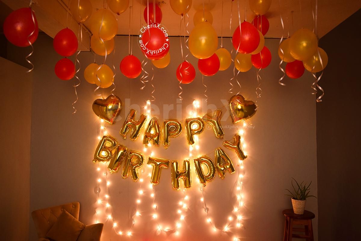 A Red and Golden Birthday Decoration by CherishX!