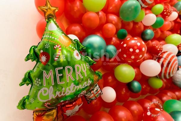 Celebrate Christmas Like never before with this unique Christmas Themed Balloon Backdrop!