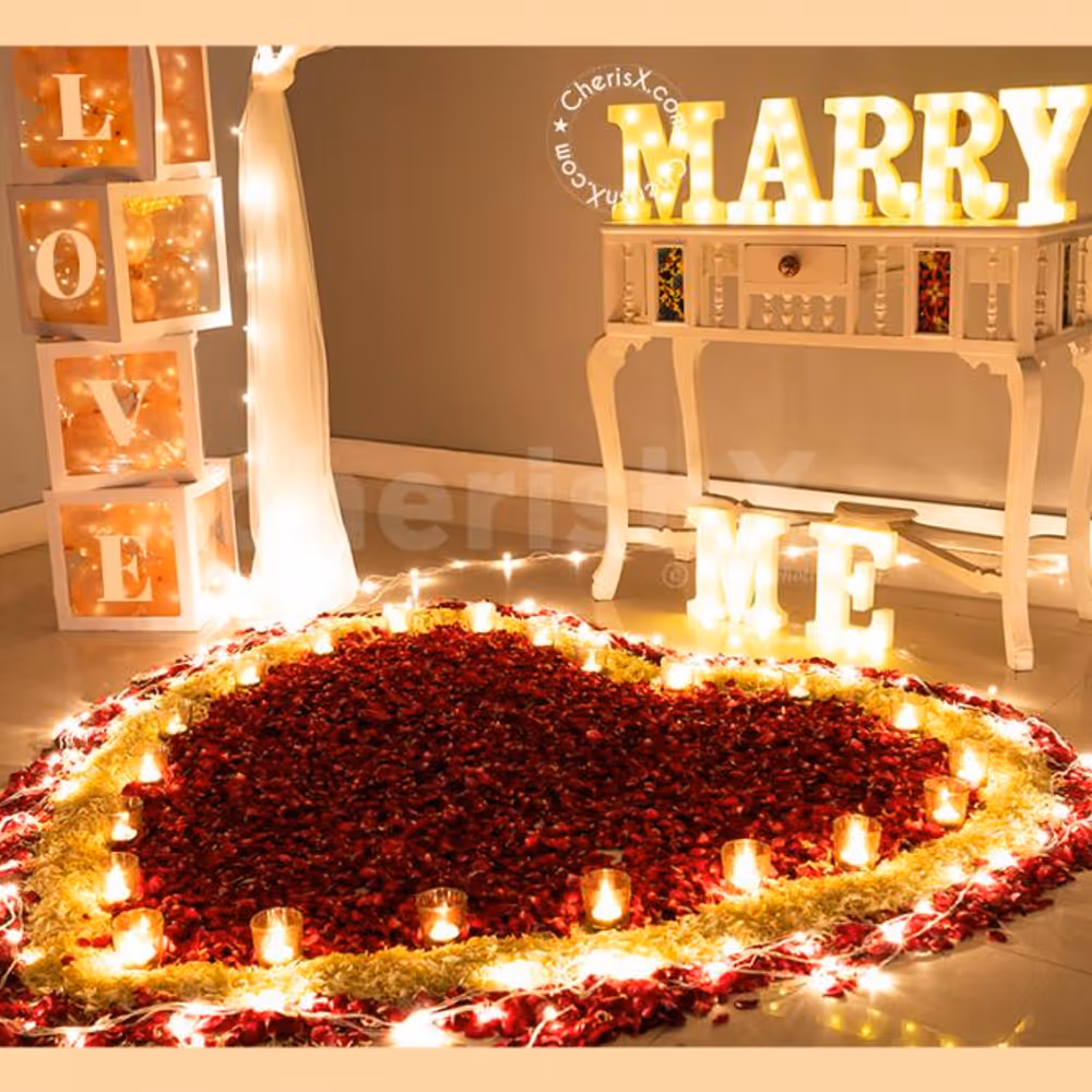 Plan a Romantic Proposal by booking CherishX's Marry Me Proposal!