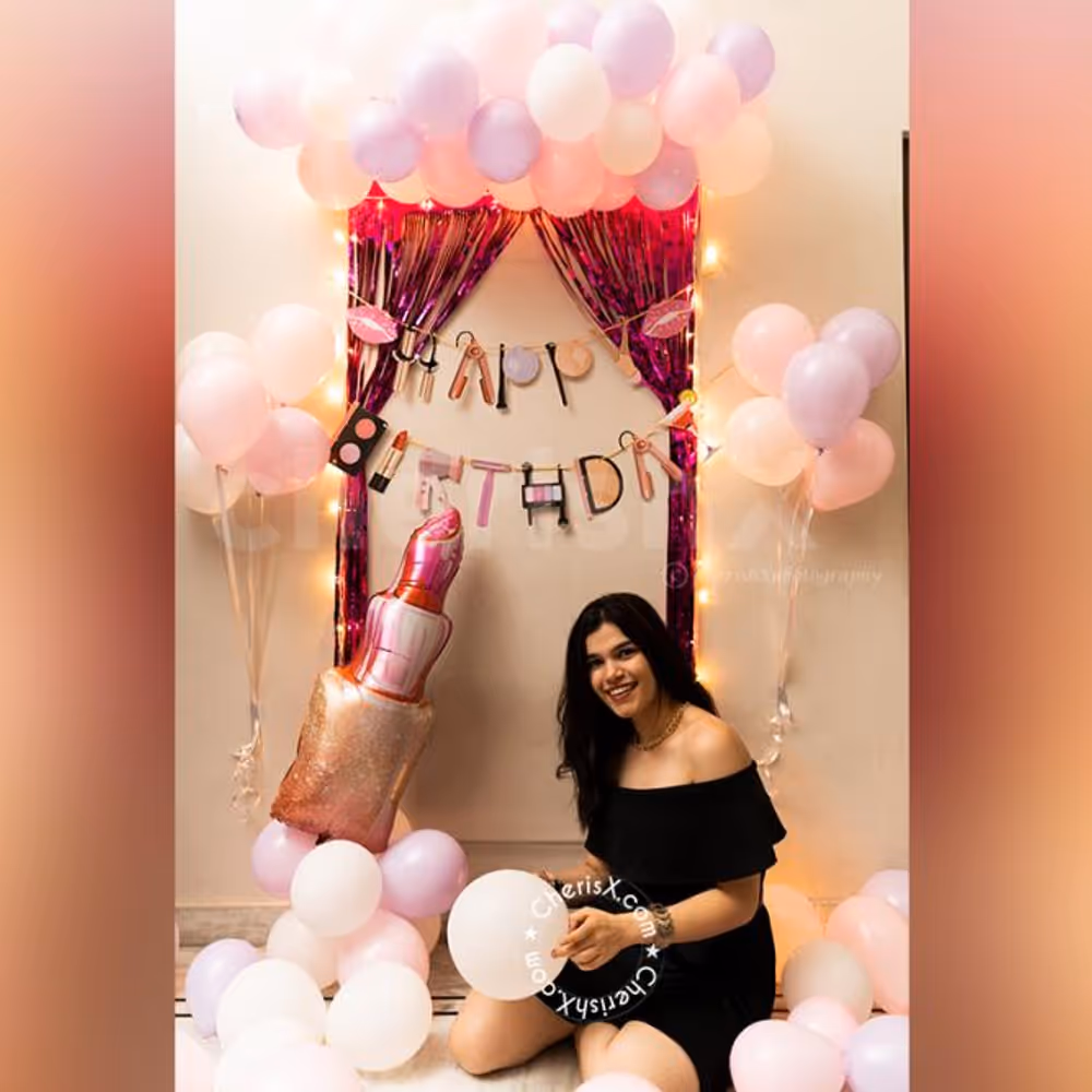 Surprise your special ladies with CherishX's Makeup Themed Birthday Decor!